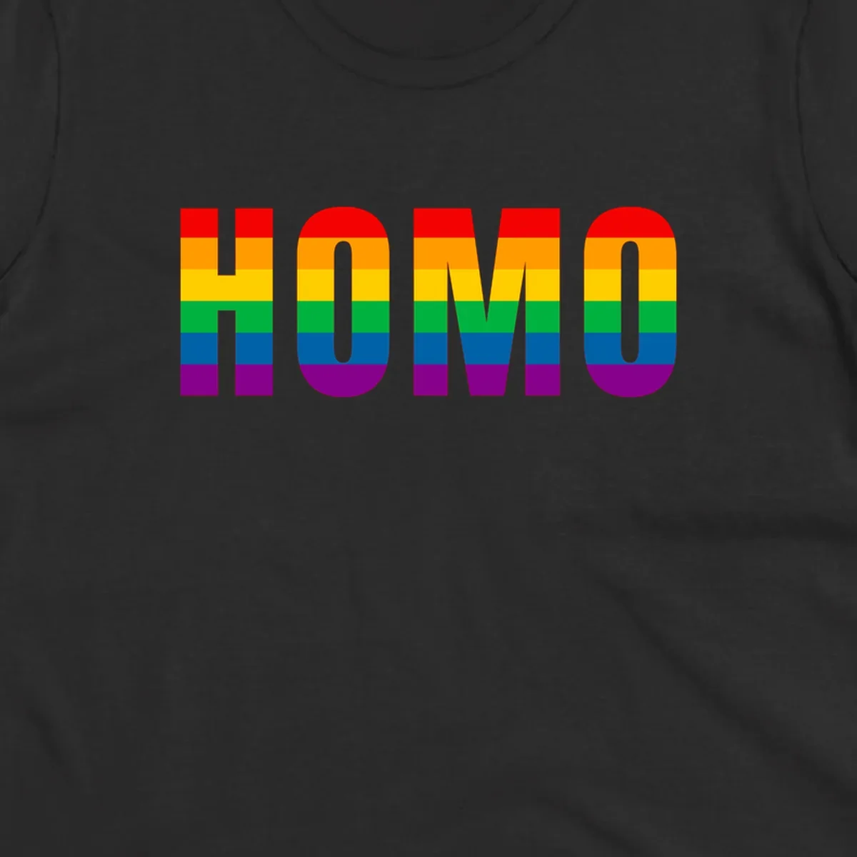Love is love rainbow pride design with letters filled in rainbow flag stripes against gray background