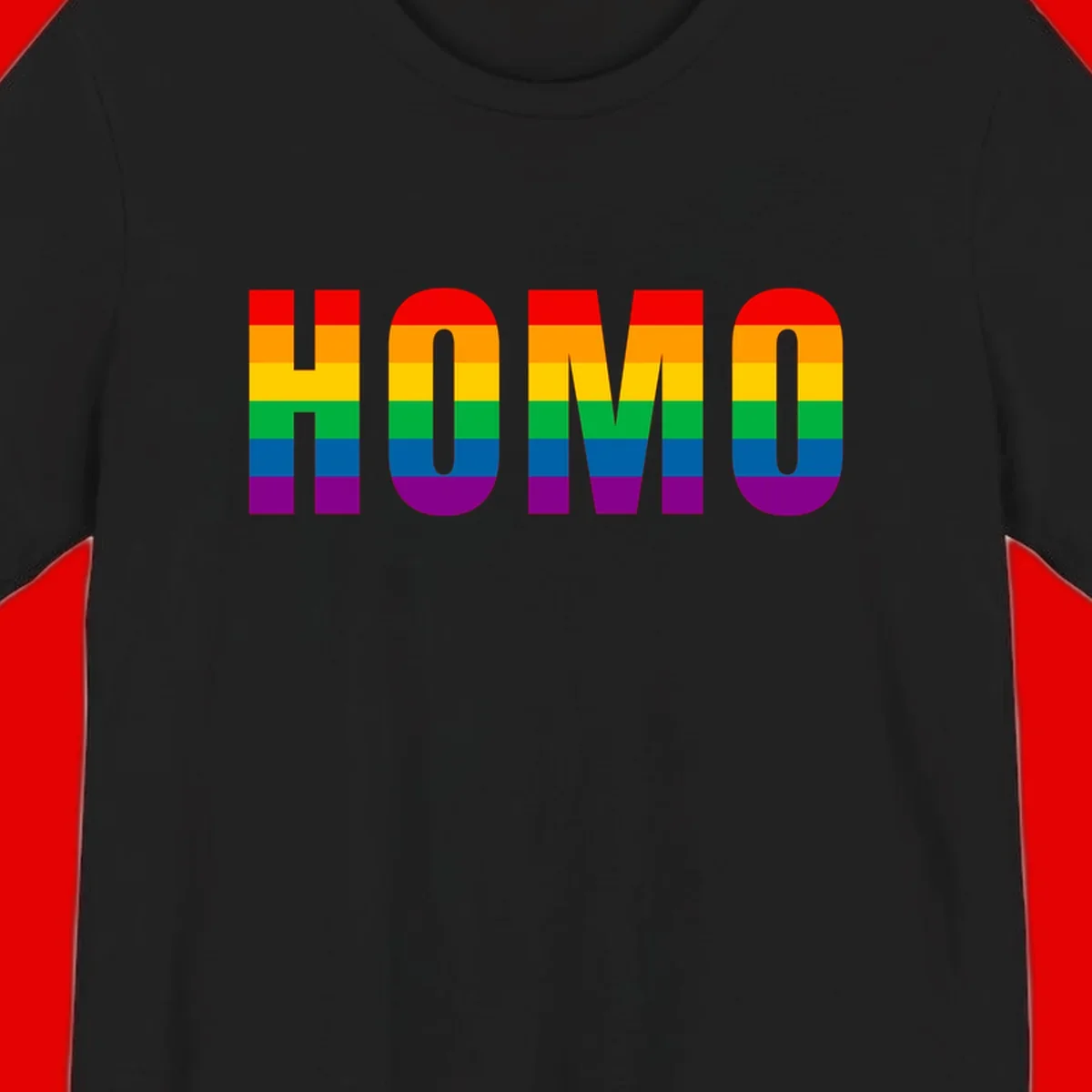 Love is love rainbow pride design with letters filled in rainbow flag stripes against gray background
