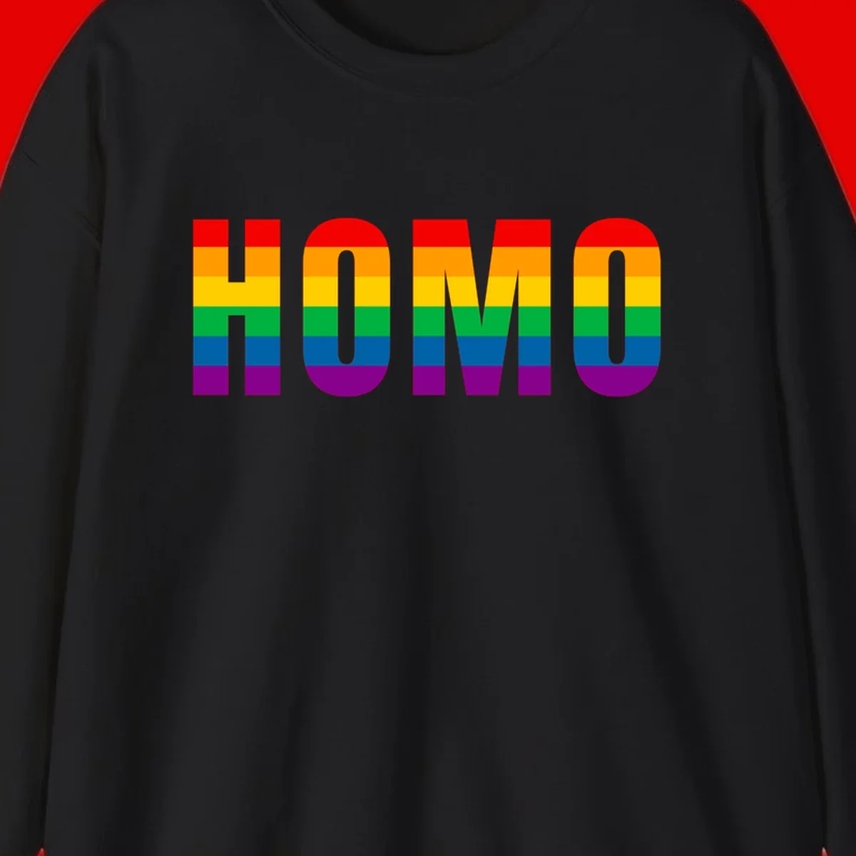 Love is love rainbow pride design with letters filled in rainbow flag stripes against gray background