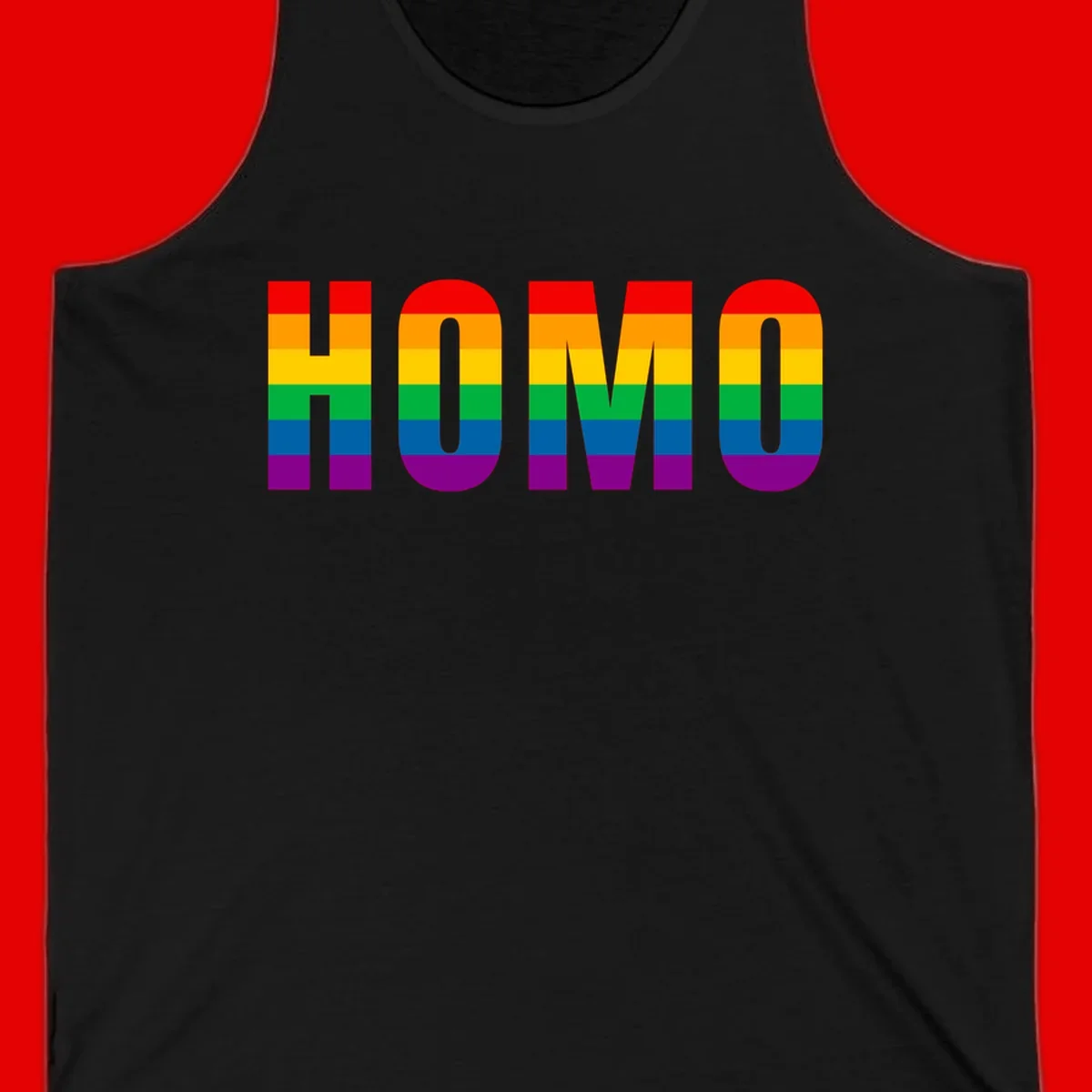 Love is love rainbow pride design with letters filled in rainbow flag stripes against gray background