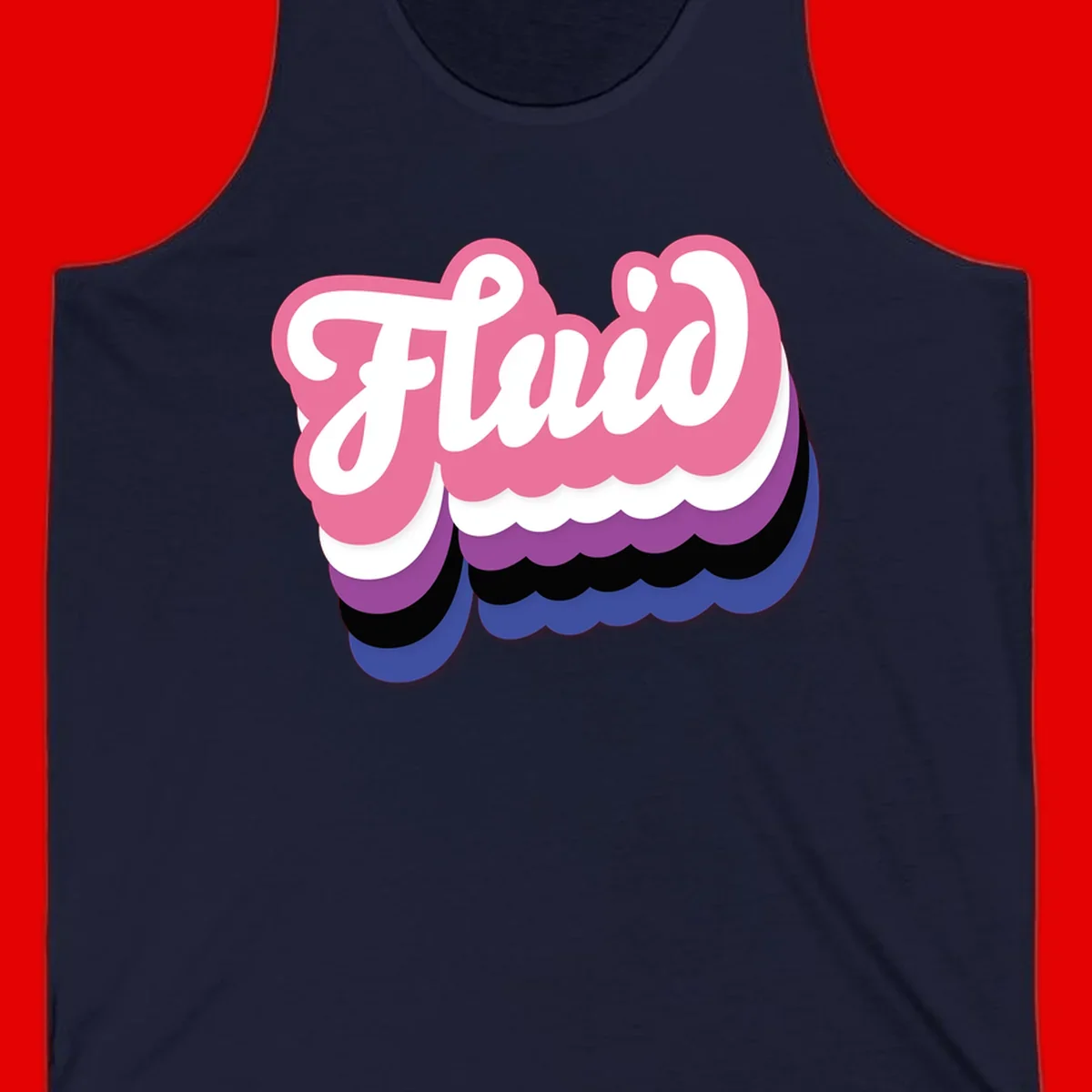 Slay pride clouds design: white script text 'Slay' layered over multicolored scalloped cloud shapes in pink, purple, black, and blue gradient