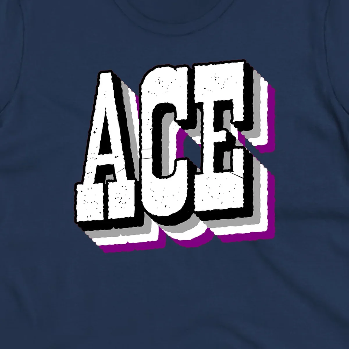 Bold distressed lettering spelling ALASKA with layered shadow effects and purple accents on gray background
