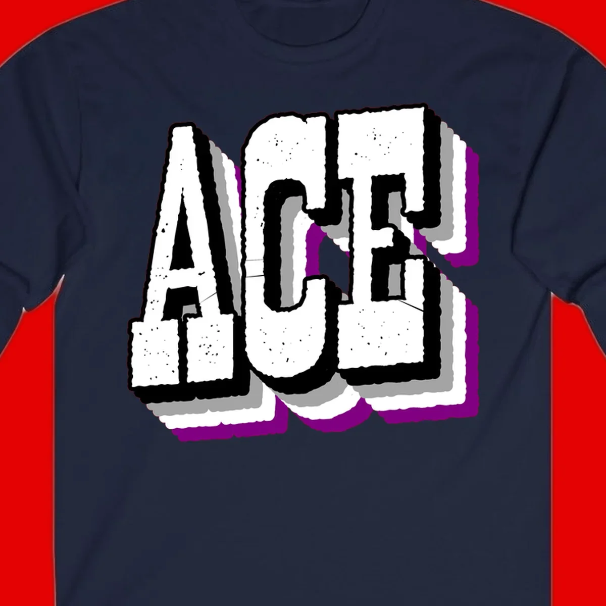 Bold distressed lettering spelling ALASKA with layered shadow effects and purple accents on gray background