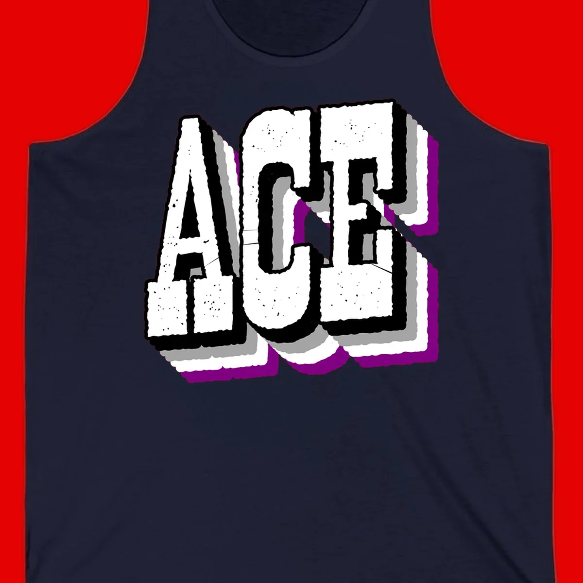 Bold distressed lettering spelling ALASKA with layered shadow effects and purple accents on gray background