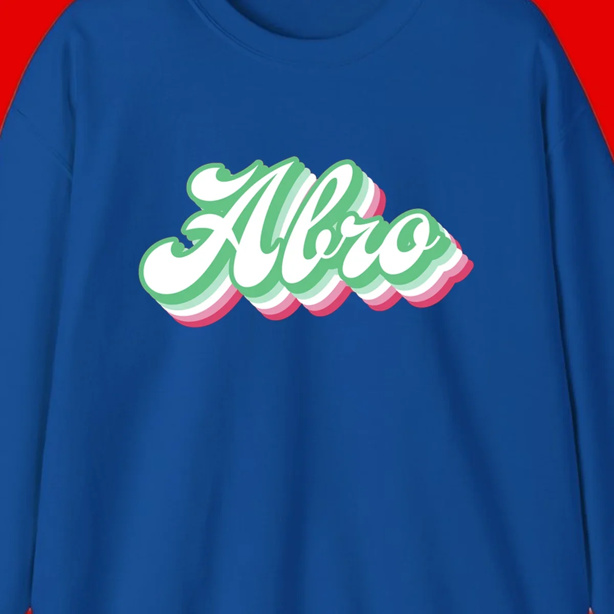 Hello wavy pride design featuring bold 3D layered text in green, pink, and white with striped pattern effect