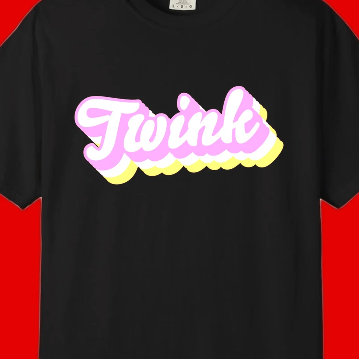 Froze ice cream cone design with pink, white, and yellow scalloped layers and playful typography on gray background