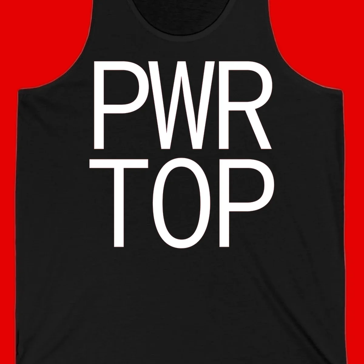 PWR TOP bold sans-serif typography design in white lettering on gray background