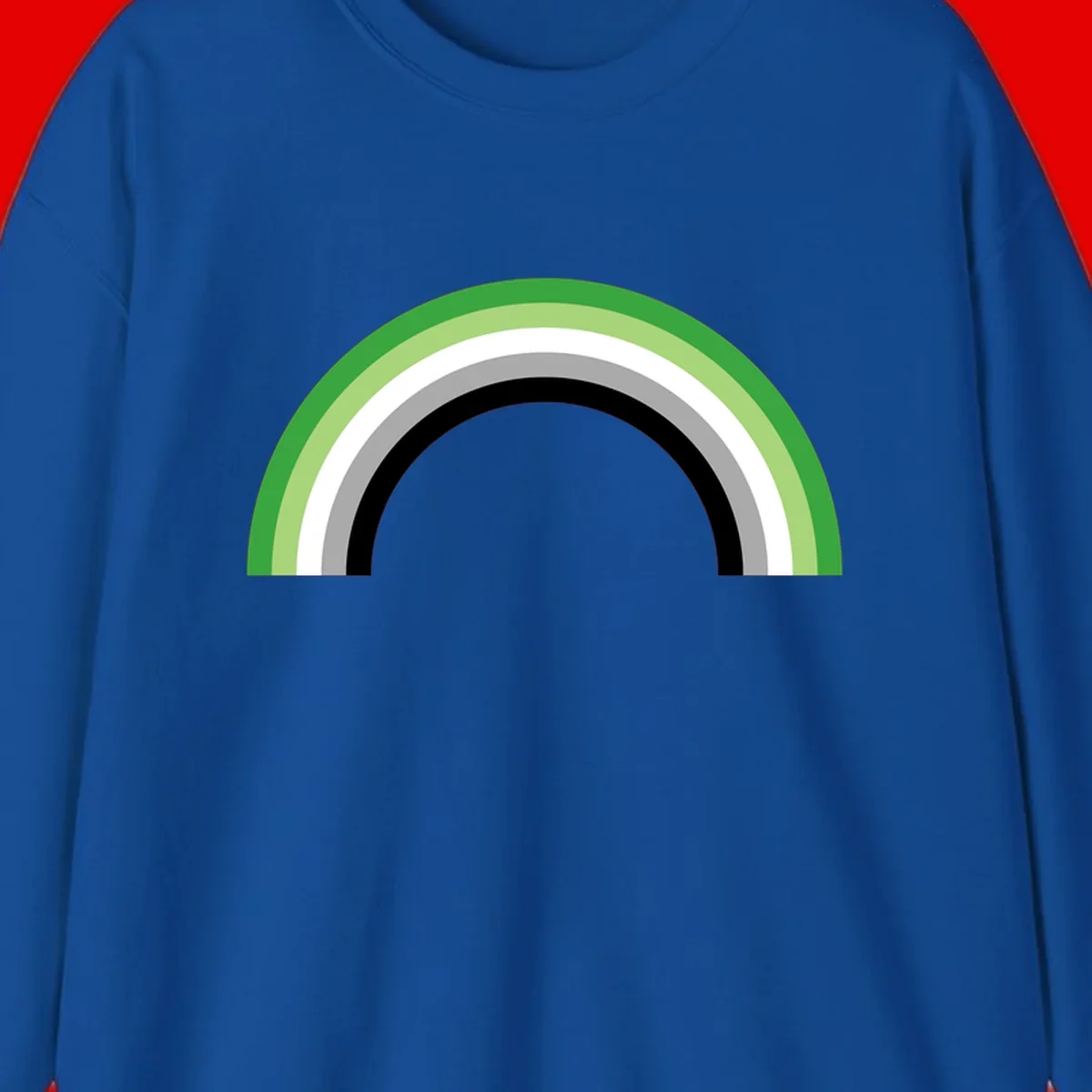 Minimalist rainbow arc design with five concentric colored semicircles in green, light green, white, gray, and black stripes