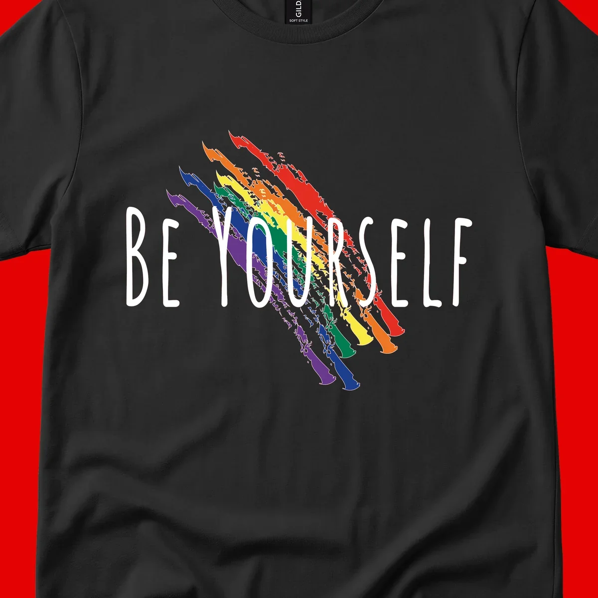 Beyond Left Indonesia Pride Map design featuring Indonesia's outline in rainbow pride colors with regional boundaries labeled