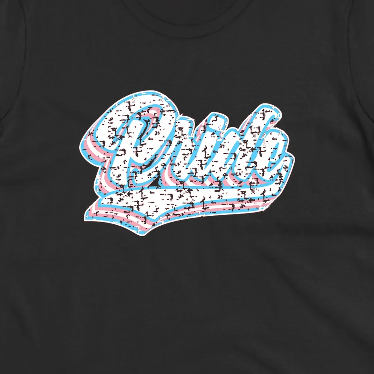 Wavy layered typography design with blue and pink textured letters creating dimensional flowing text art