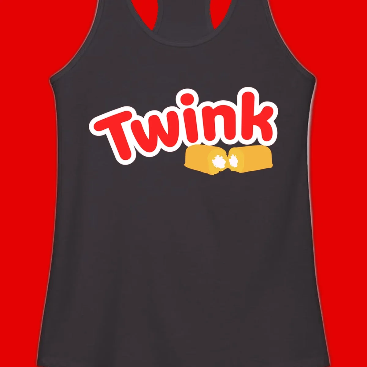 Red 'TWINK' text with white outline above two gold fists bumping together in celebration