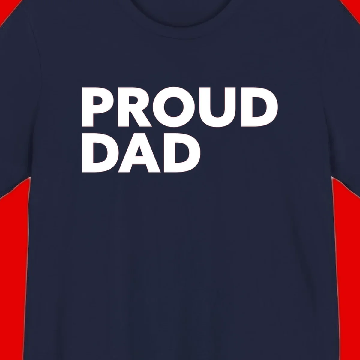 Bold white 'PROUD DAD' text on gray background - proud dad typography design
