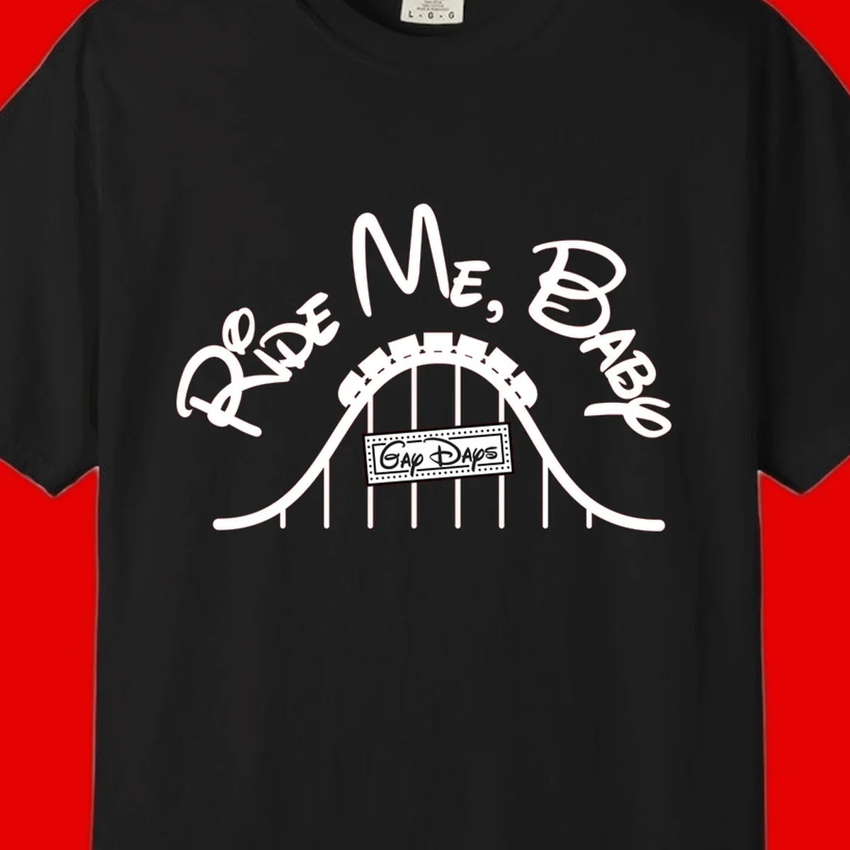 Nautical ship wheel design with 'Once More Into The Gap Days' text and wavy water elements for adventure-themed apparel