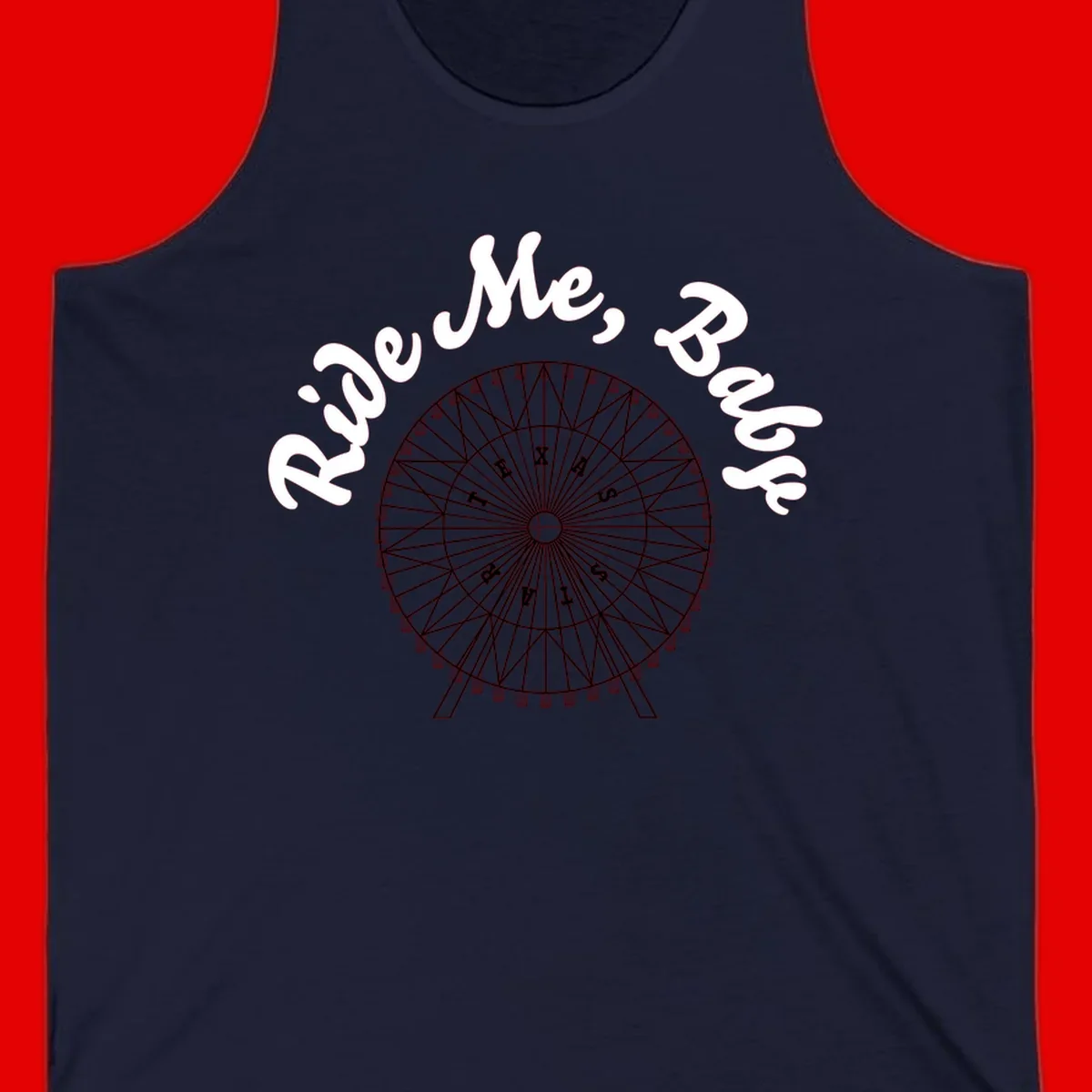 Detailed illustration of a ferris wheel with 'Rescue Me' text in white script above and below the mechanical structure on gray background
