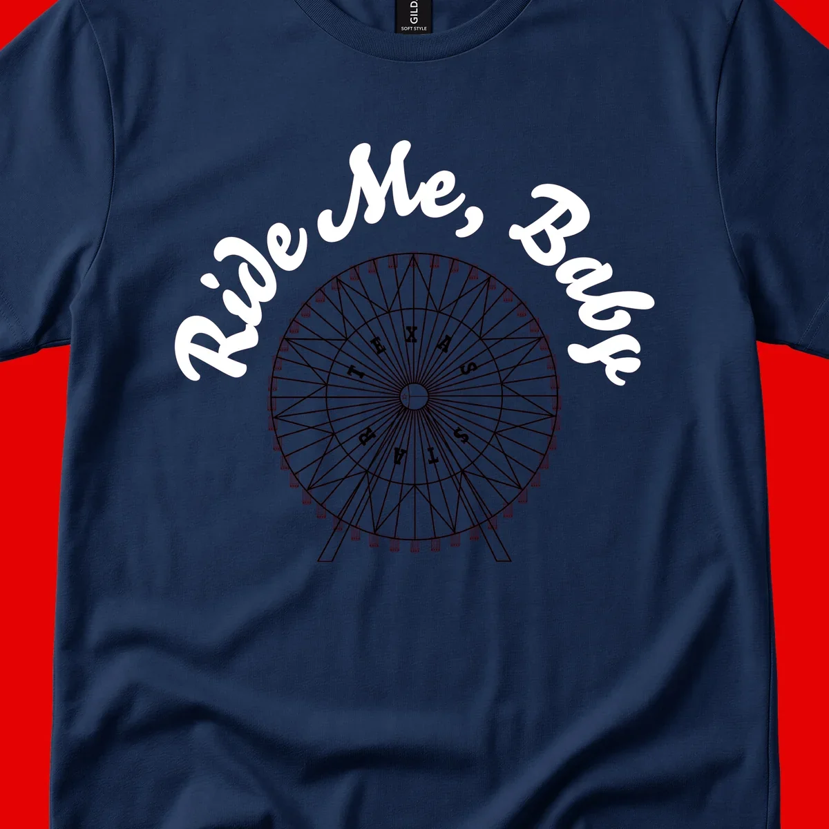 Detailed illustration of a ferris wheel with 'Rescue Me' text in white script above and below the mechanical structure on gray background
