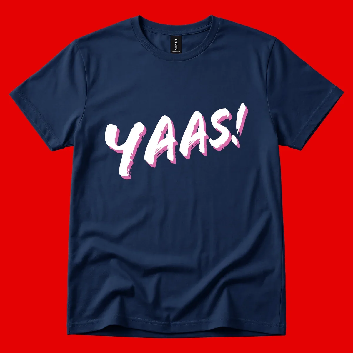 Abstract wavy shapes design with layered white and magenta flowing forms creating a three-dimensional modern art effect