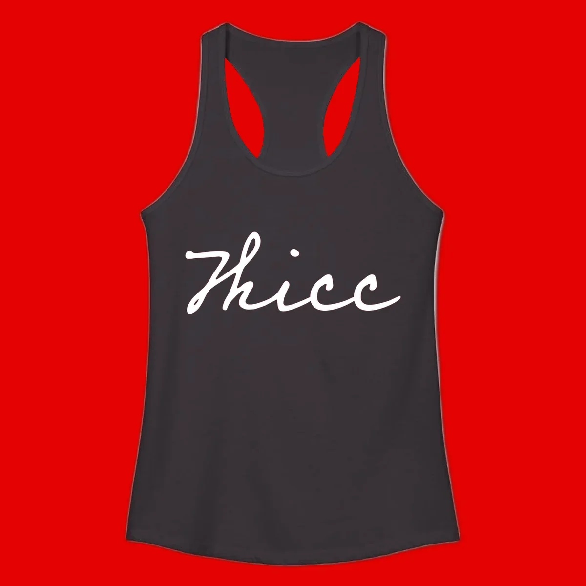 White cursive script spelling 'thee' with decorative dot on gray background