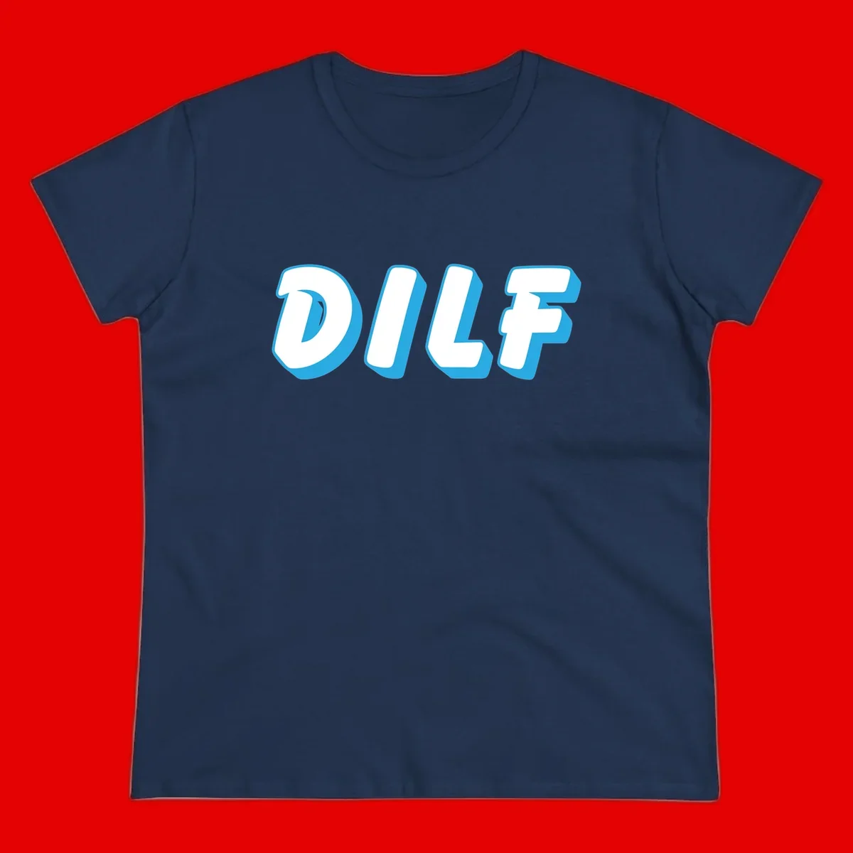 DLSF bold typography design with white letters and blue 3D shadow effect on gray background