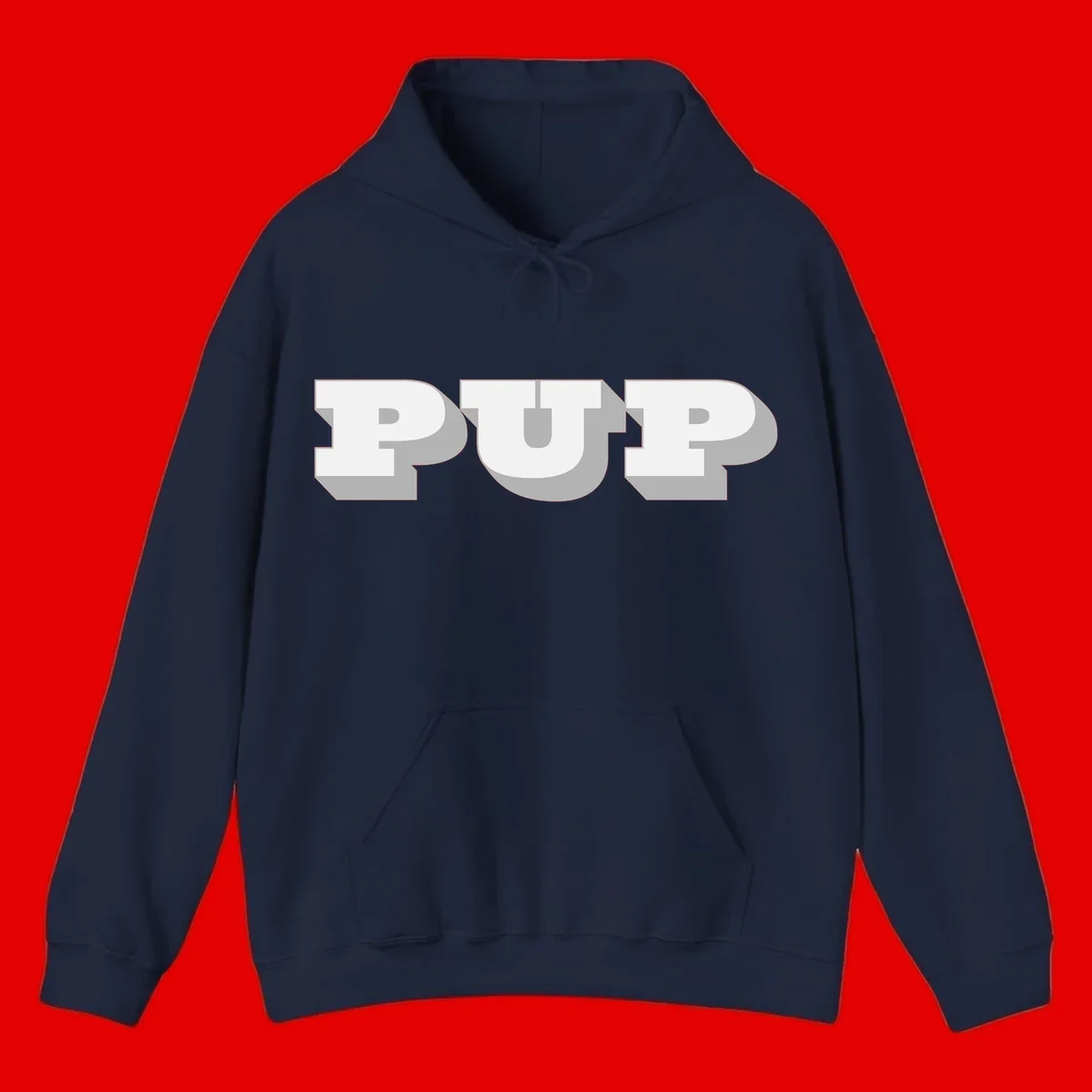 Bold 3D puff typography spelling 'PUFF' with dimensional shadow effect on gray background