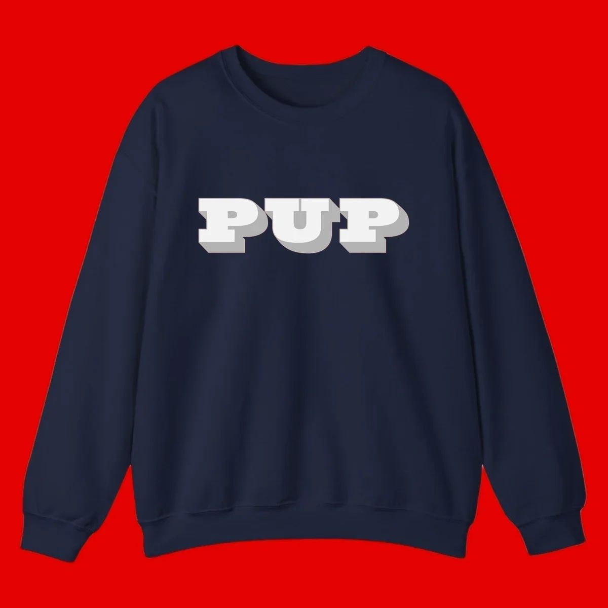 Bold 3D puff typography spelling 'PUFF' with dimensional shadow effect on gray background