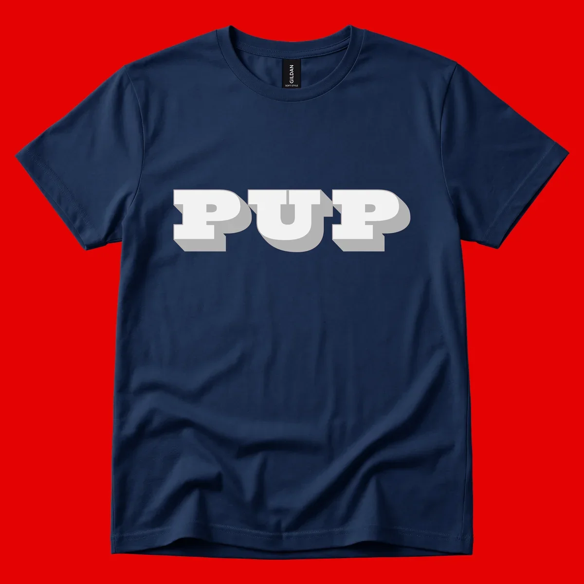 Bold 3D puff typography spelling 'PUFF' with dimensional shadow effect on gray background