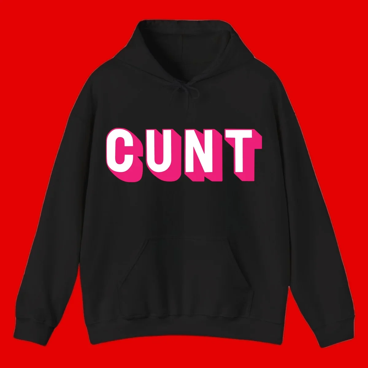 Bold white sans-serif text spelling 'SUNT' with magenta 3D beveled shadow effect on gray background