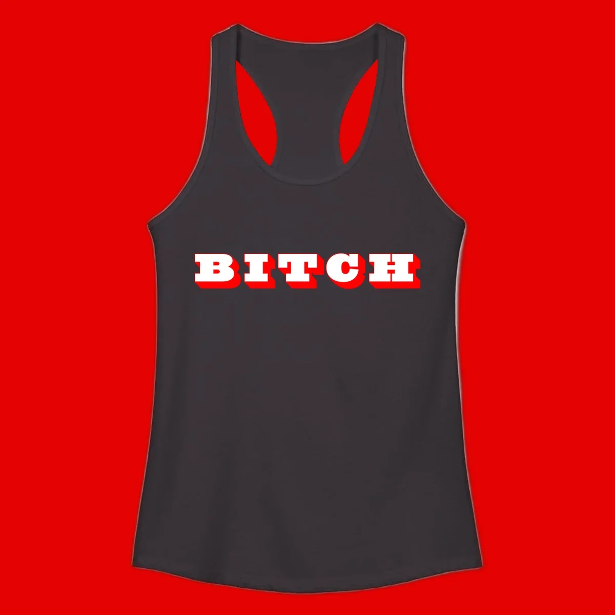 Bold 3D block letter typography spelling BEECH in white with red shadow effect on gray background