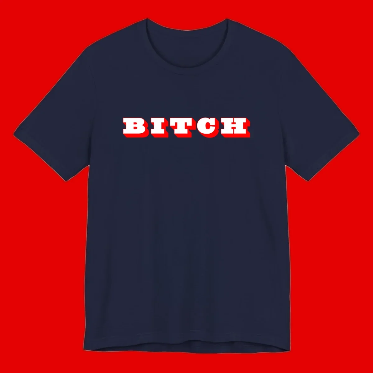 Bold 3D block letter typography spelling BEECH in white with red shadow effect on gray background