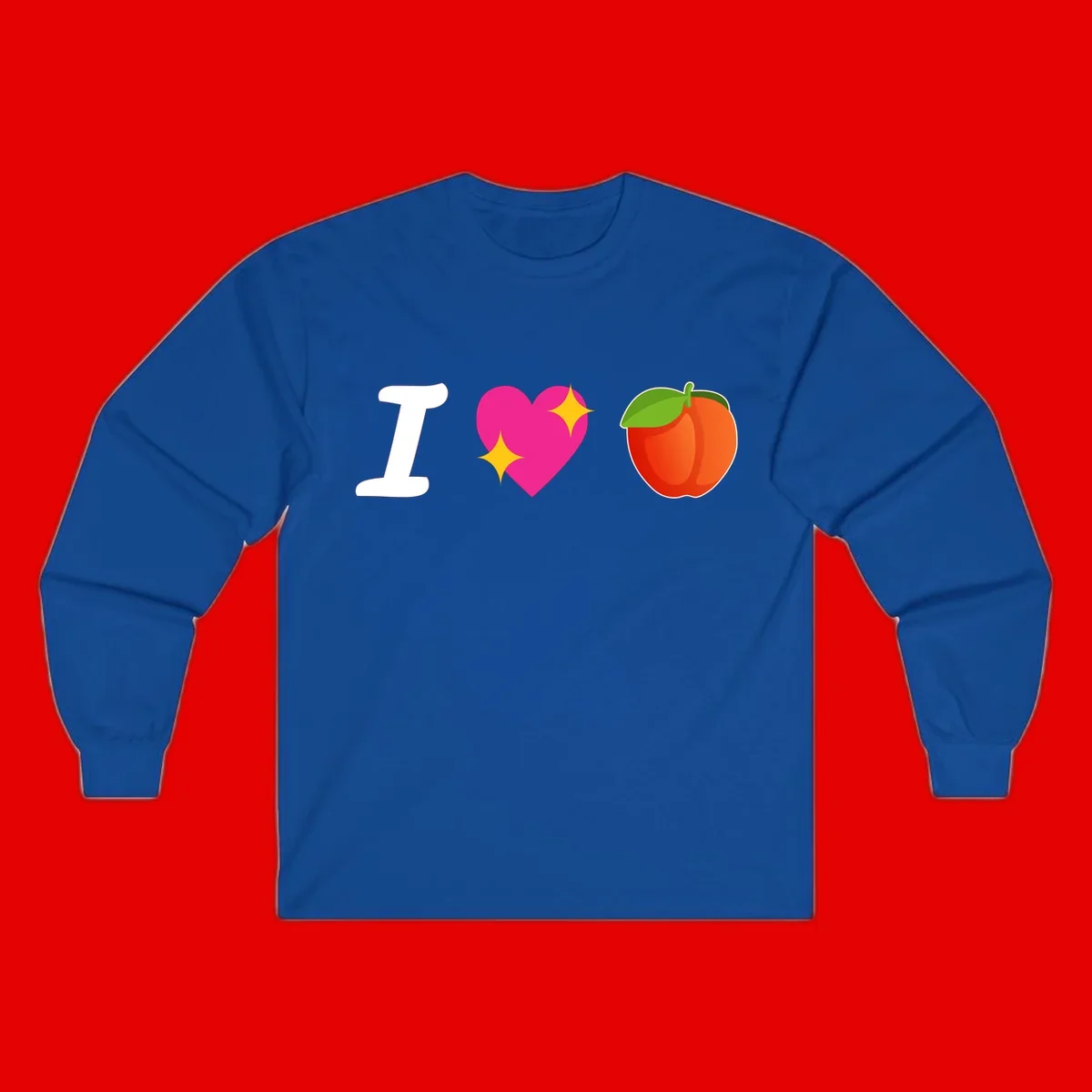 I love apples rebus design with large white I, magenta heart with yellow sparkles, and red apple with green leaf