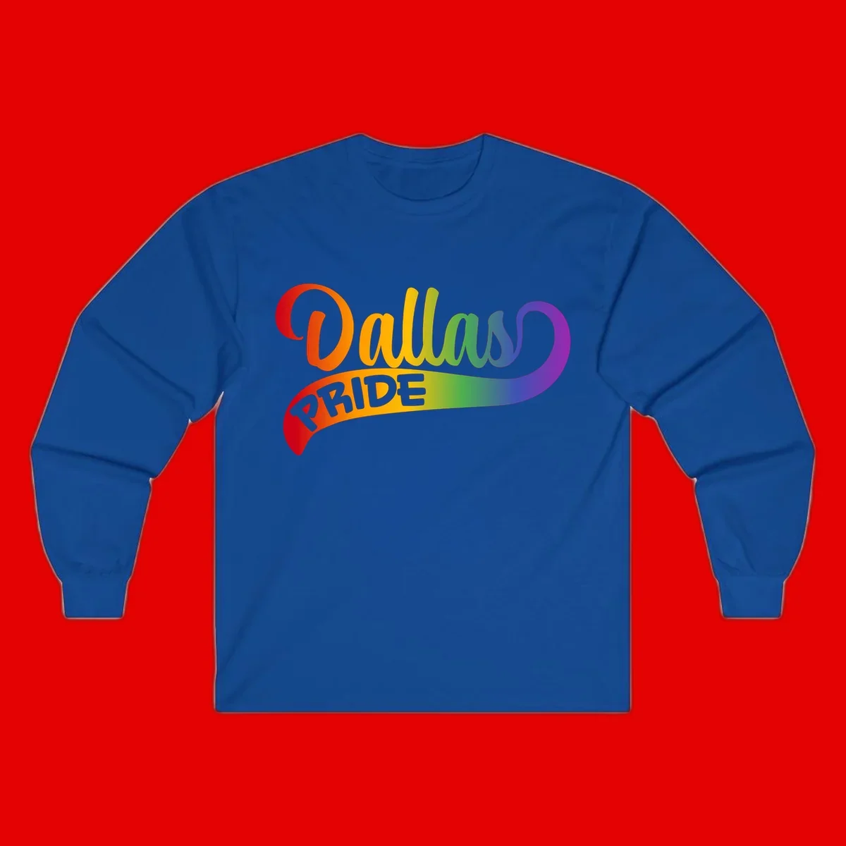 Colorful equality pride rainbow gradient design with flowing text and vibrant spectrum colors