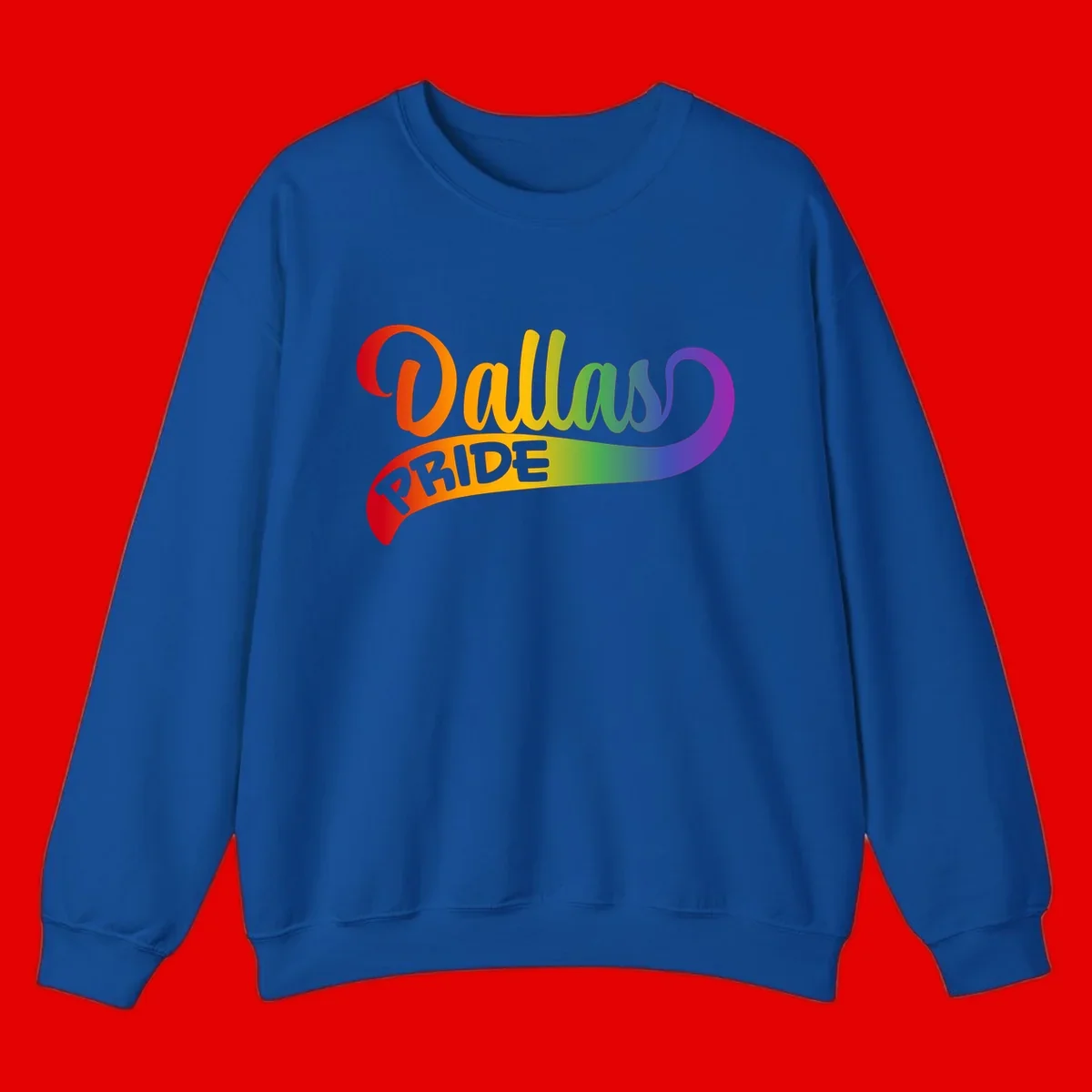 Colorful equality pride rainbow gradient design with flowing text and vibrant spectrum colors