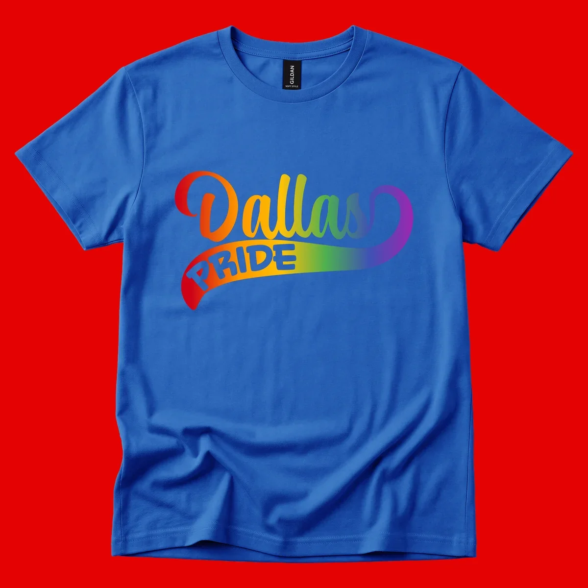 Colorful equality pride rainbow gradient design with flowing text and vibrant spectrum colors