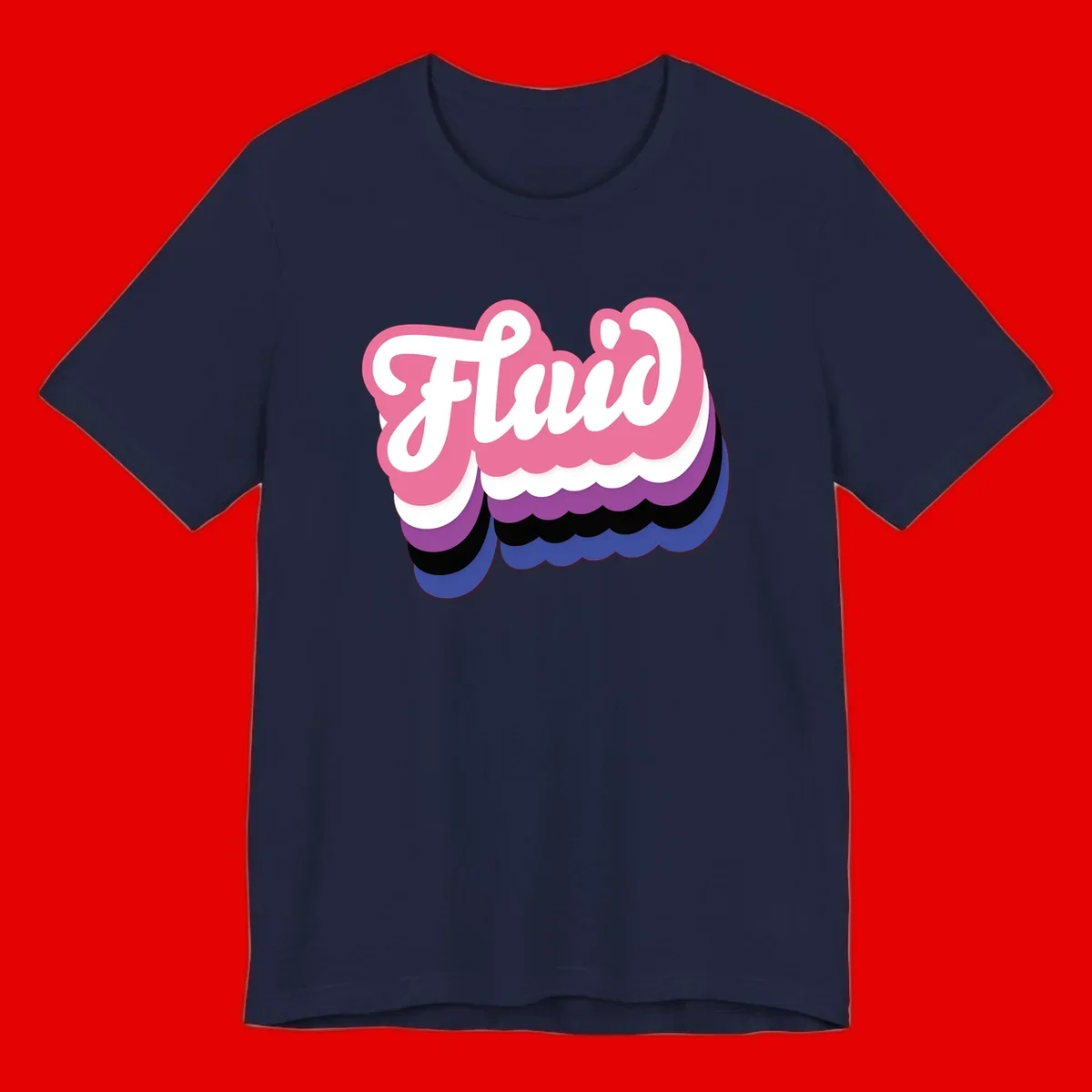 Slay pride clouds design: white script text 'Slay' layered over multicolored scalloped cloud shapes in pink, purple, black, and blue gradient
