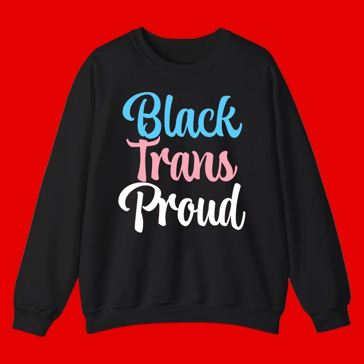 Block Tram Squad design with stacked text in cyan, pink, and white on gray background