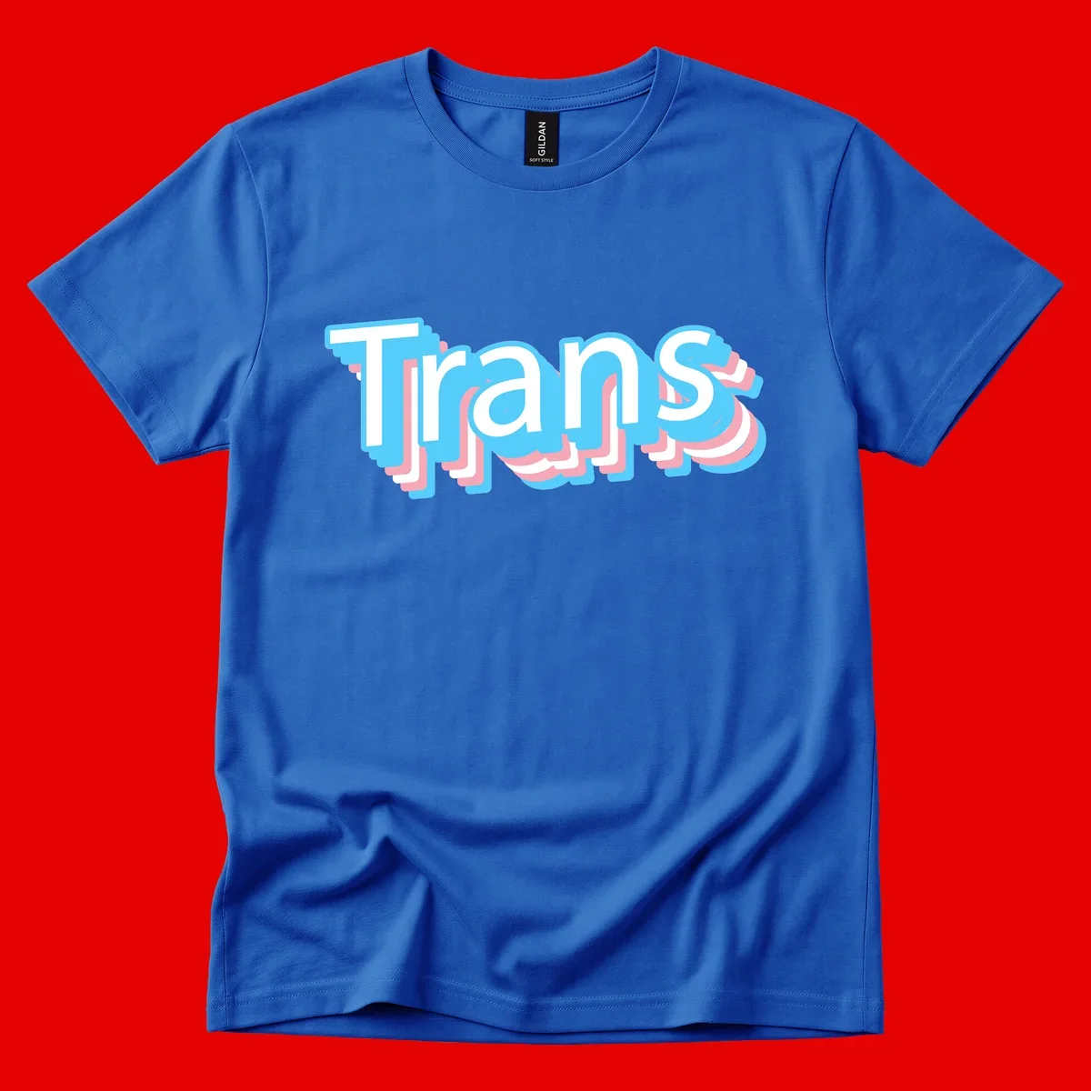Titans 3D layered text design with cyan blue, pink, and white dimensional shadow effects on gray background