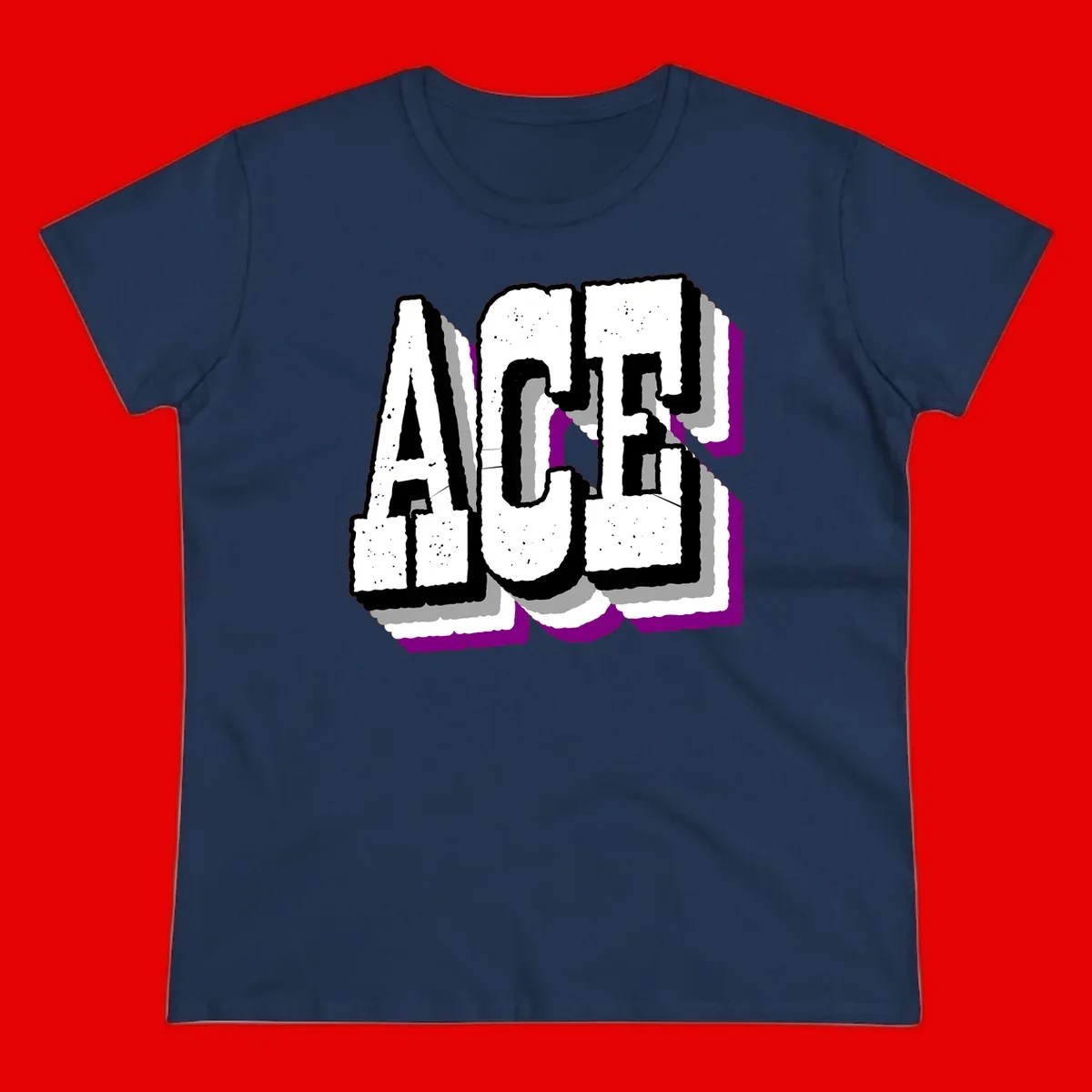 Bold distressed lettering spelling ALASKA with layered shadow effects and purple accents on gray background