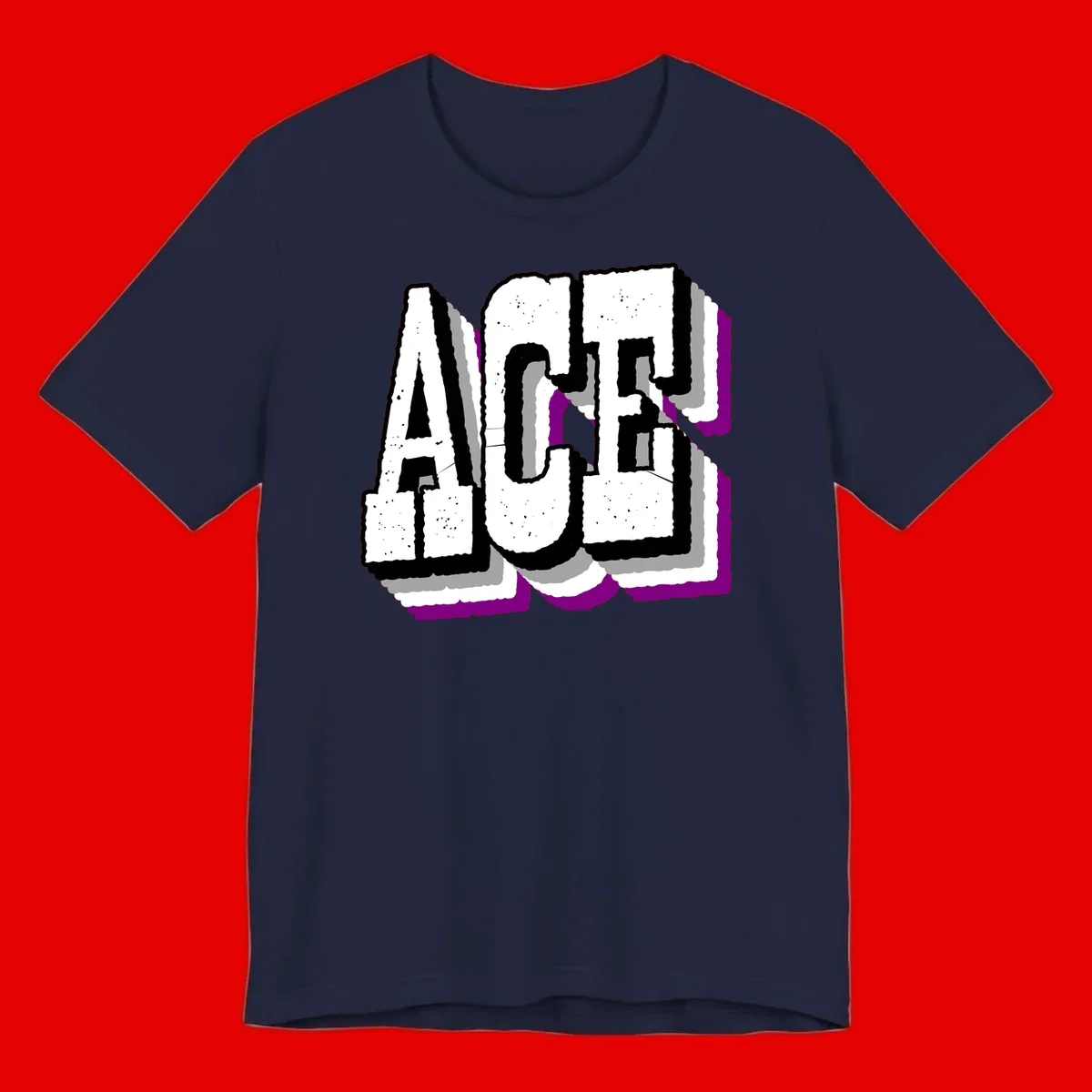 Bold distressed lettering spelling ALASKA with layered shadow effects and purple accents on gray background