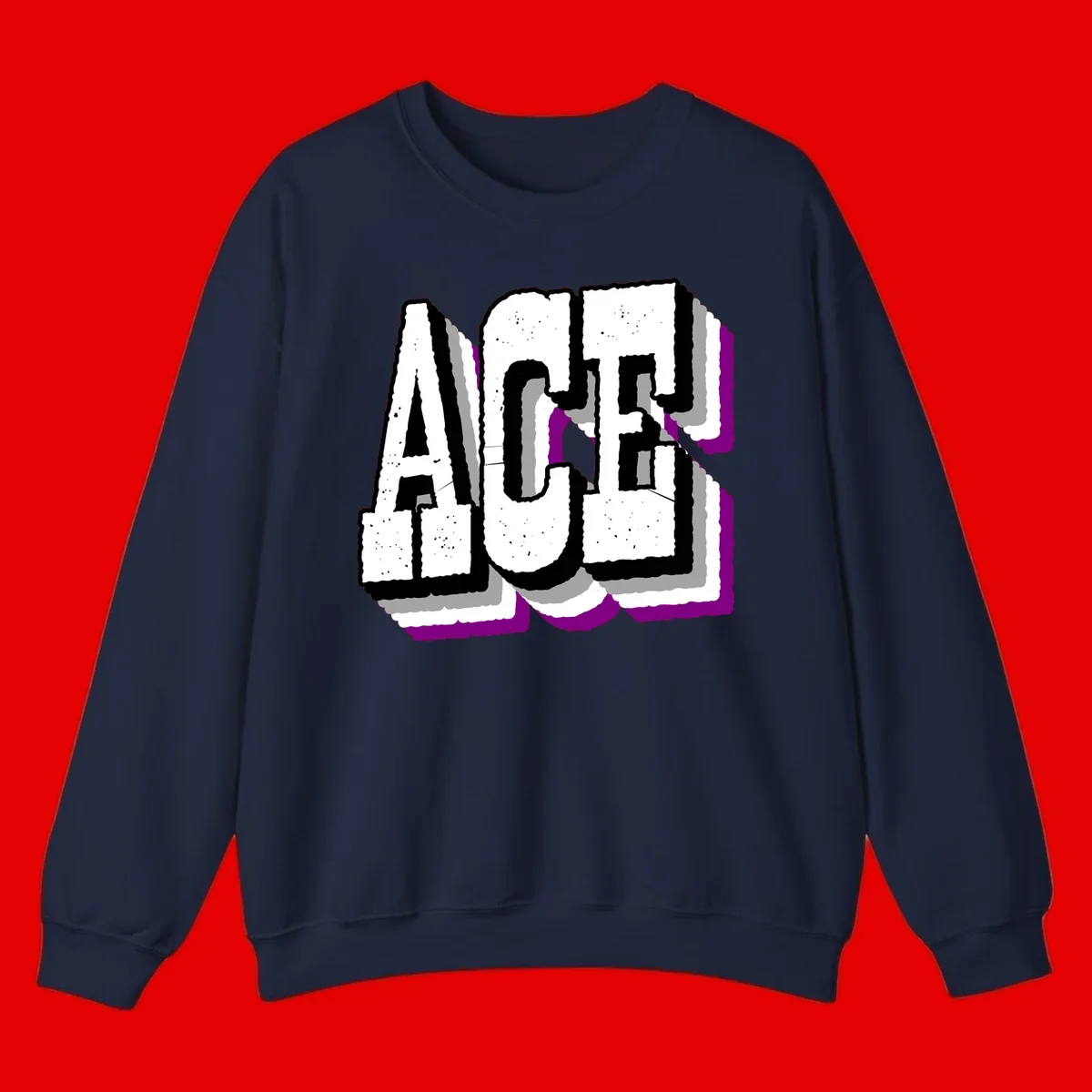 Bold distressed lettering spelling ALASKA with layered shadow effects and purple accents on gray background