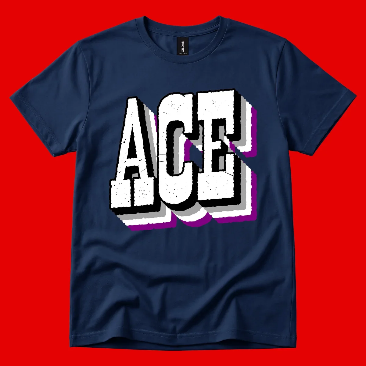 Bold distressed lettering spelling ALASKA with layered shadow effects and purple accents on gray background