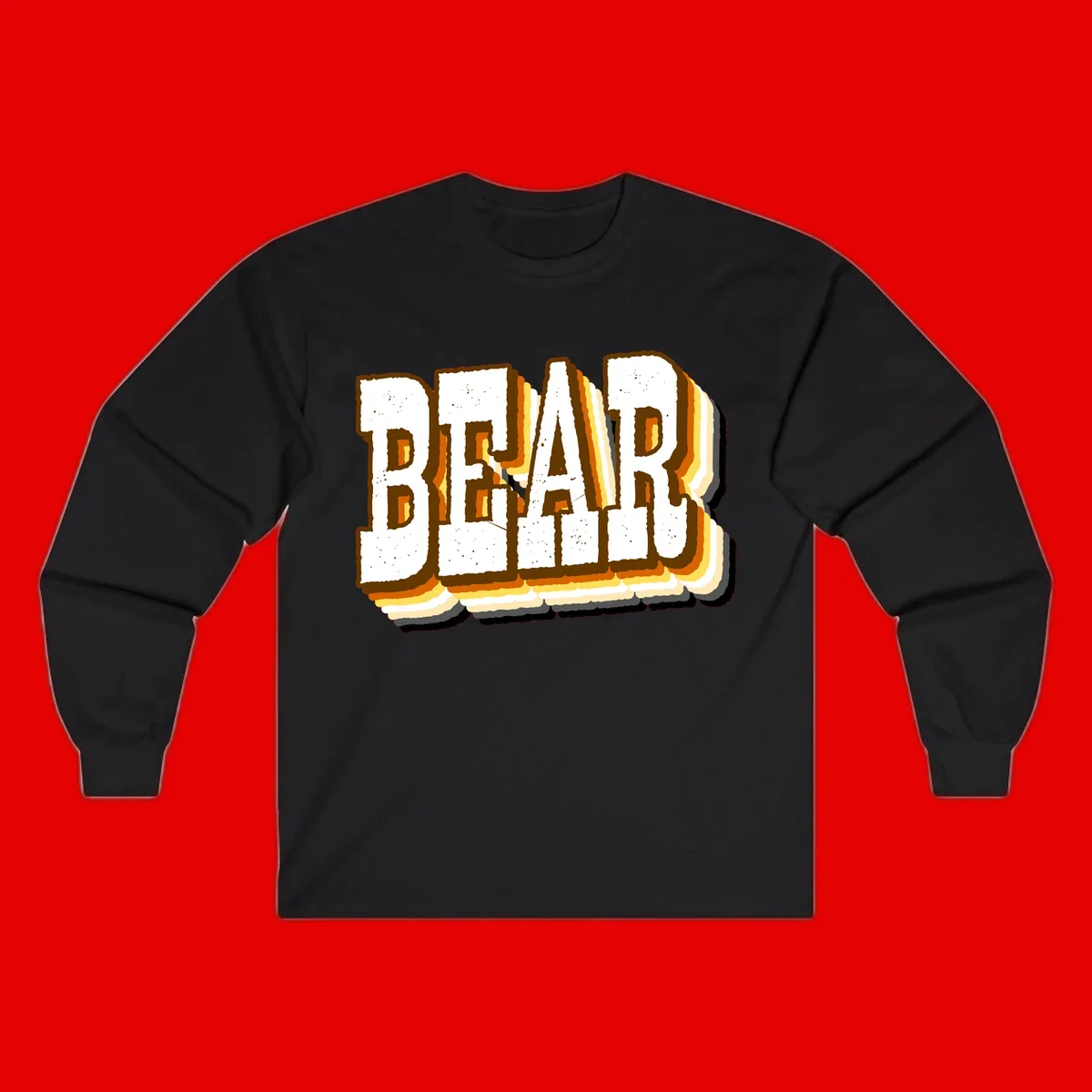Dead bread toast graphic with thick brown letters featuring layered orange and yellow gradient effect on gray background