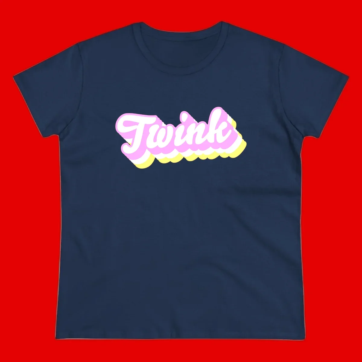 Froze ice cream cone design with pink, white, and yellow scalloped layers and playful typography on gray background