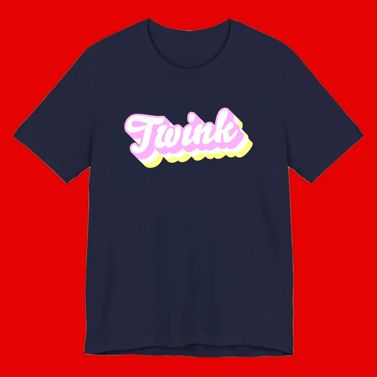 Froze ice cream cone design with pink, white, and yellow scalloped layers and playful typography on gray background