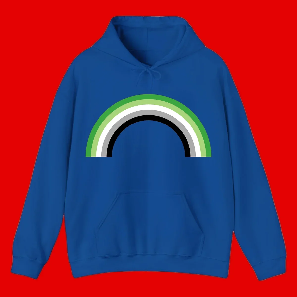 Minimalist rainbow arc design with five concentric colored semicircles in green, light green, white, gray, and black stripes