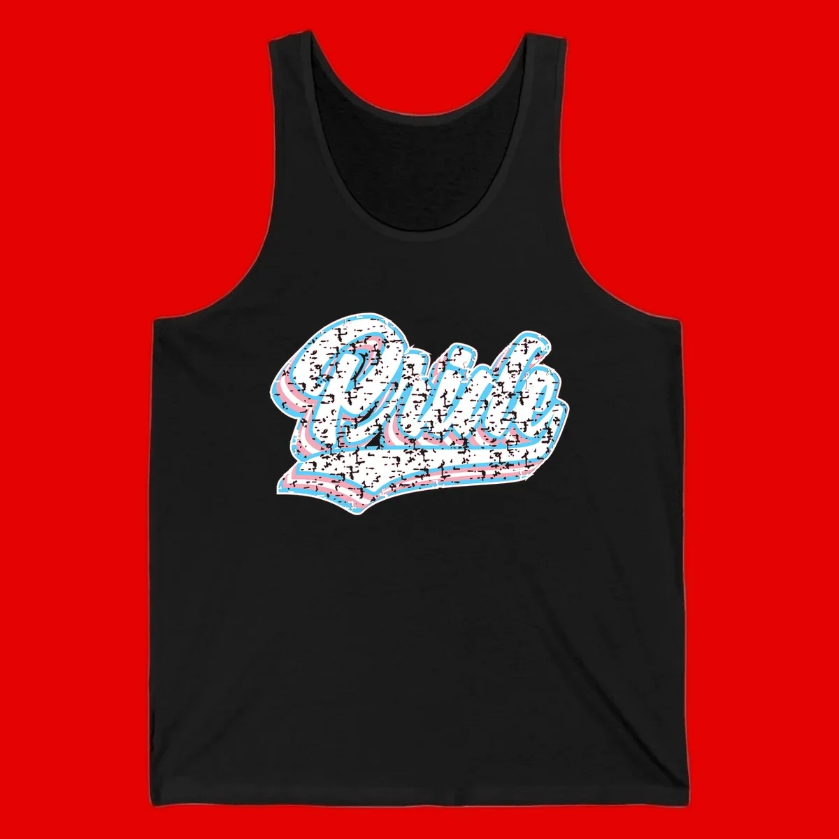 Wavy layered typography design with blue and pink textured letters creating dimensional flowing text art