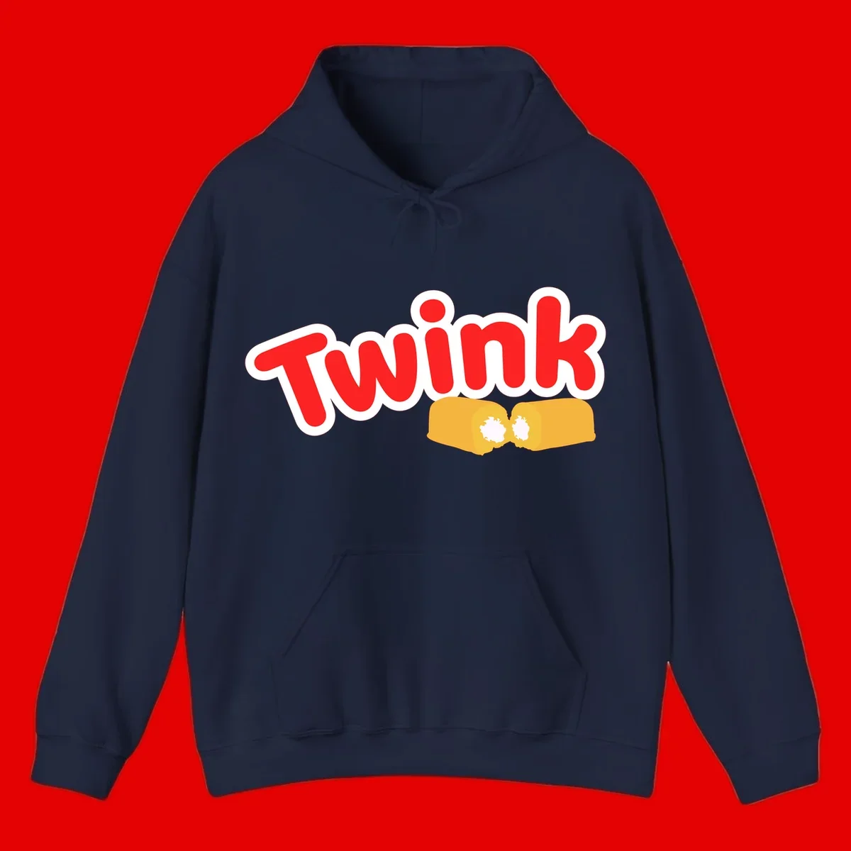 Red 'TWINK' text with white outline above two gold fists bumping together in celebration