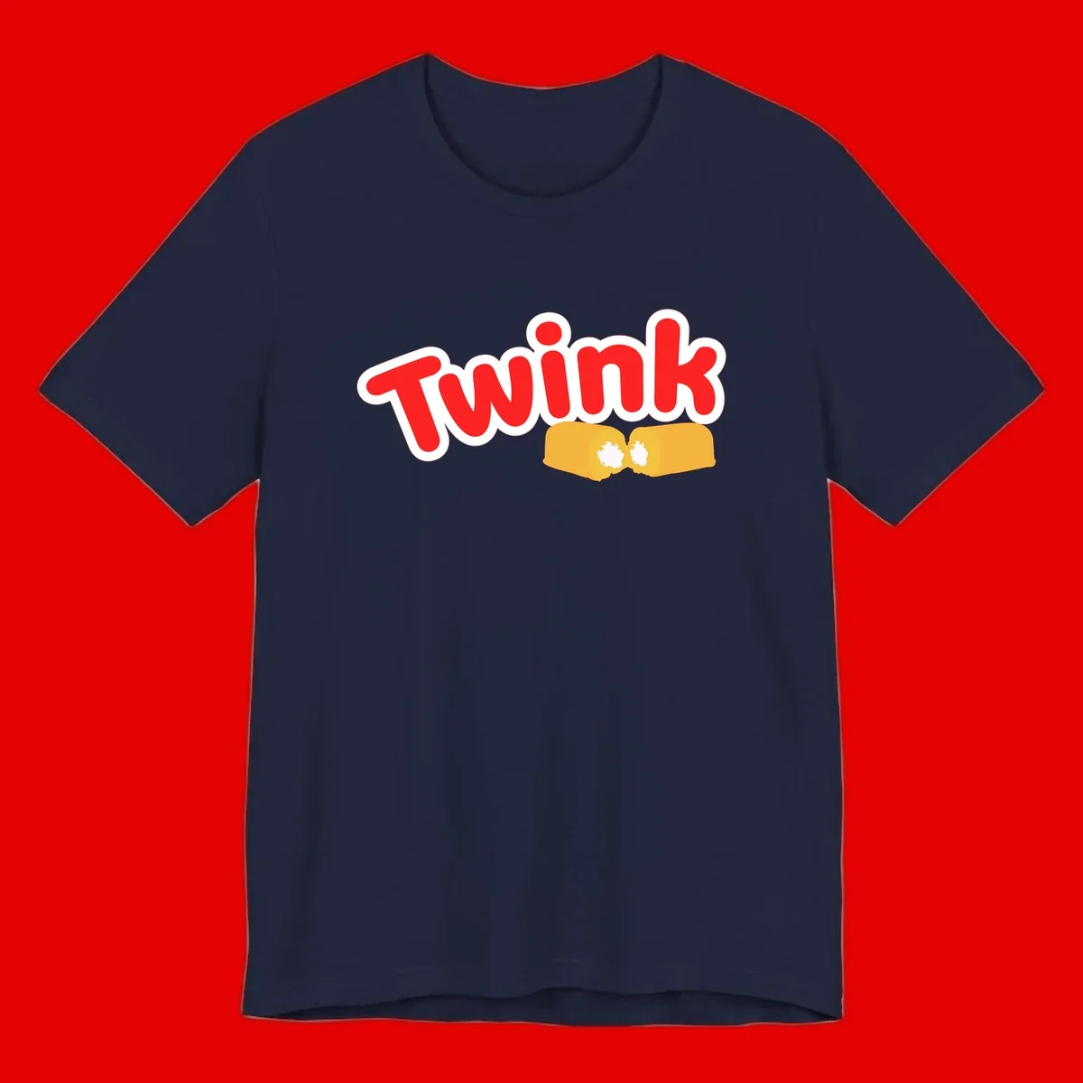 Red 'TWINK' text with white outline above two gold fists bumping together in celebration