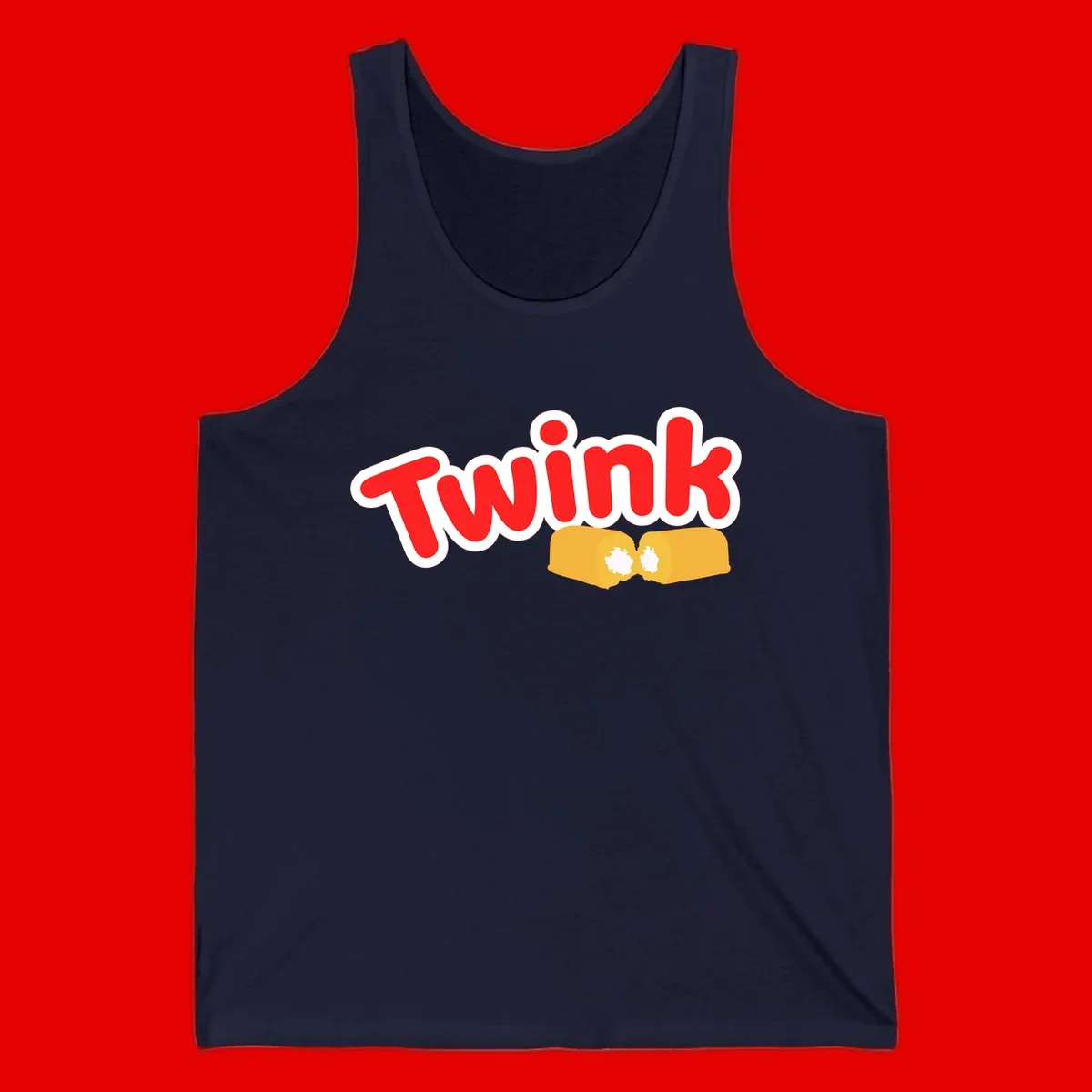 Red 'TWINK' text with white outline above two gold fists bumping together in celebration