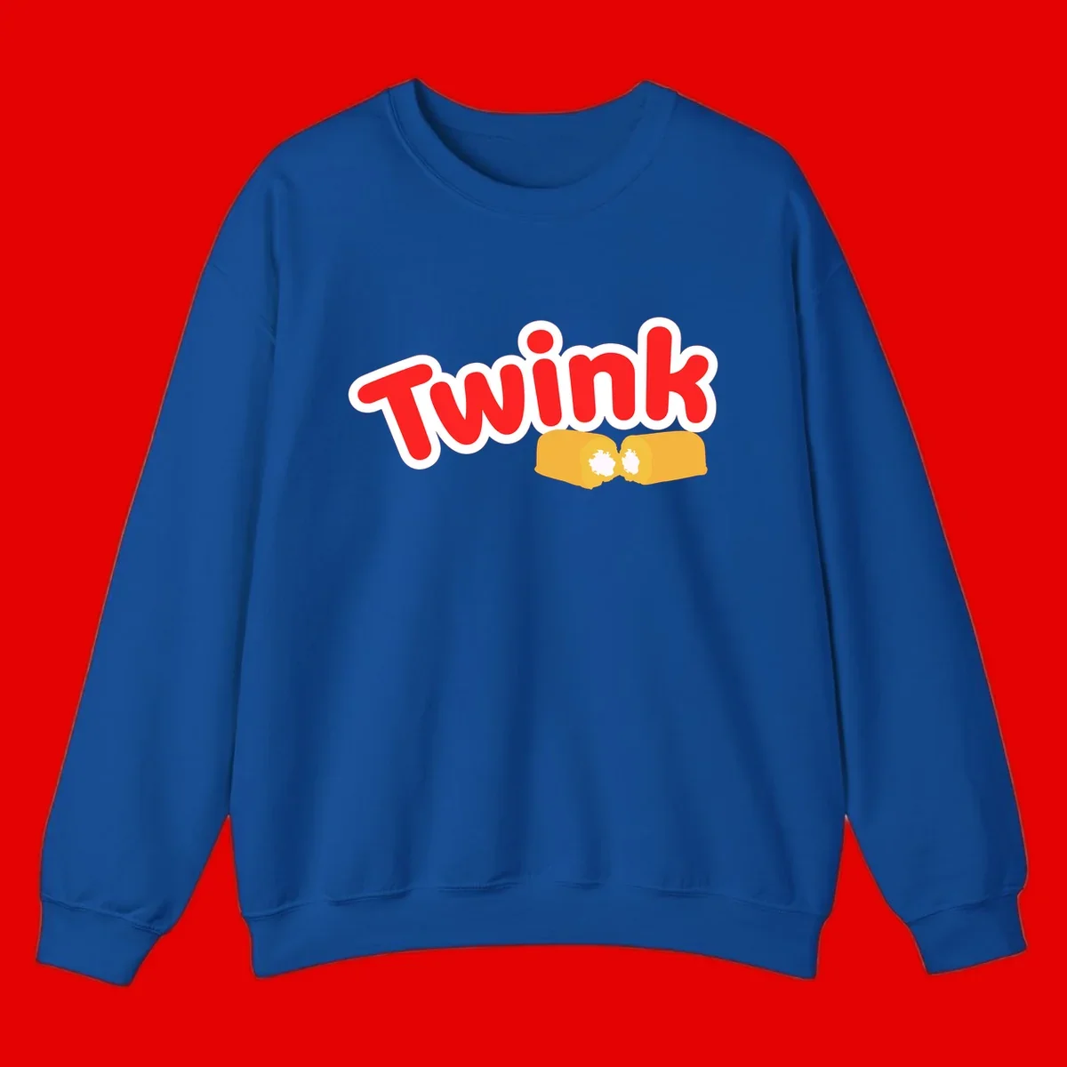 Red 'Twink' text with white outline above two yellow fists bumping together with white highlights, comic book style pride design