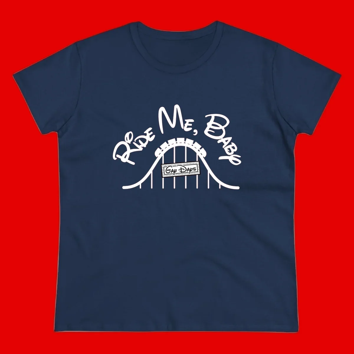 Nautical ship wheel design with 'Once More Into The Gap Days' text and wavy water elements for adventure-themed apparel