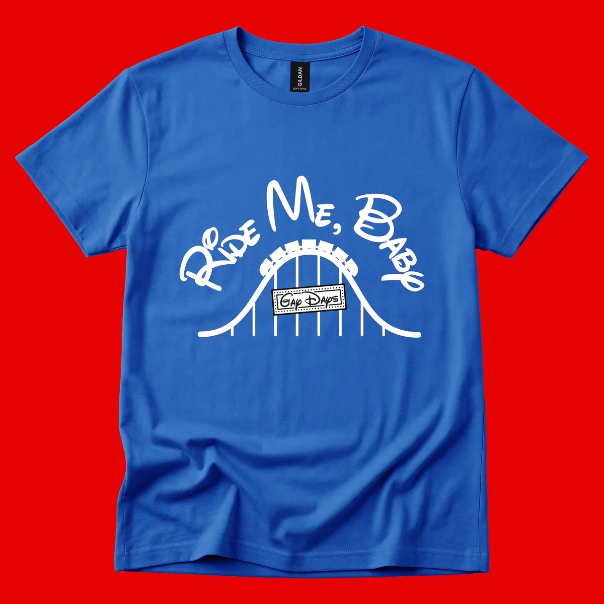 Nautical ship wheel design with 'Once More Into The Gap Days' text and wavy water elements for adventure-themed apparel